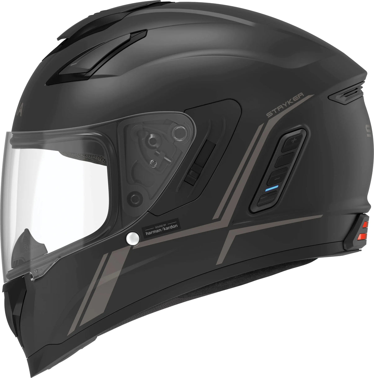 Stryker Full Face Helmet With Mesh Intercom Matte Black SENA