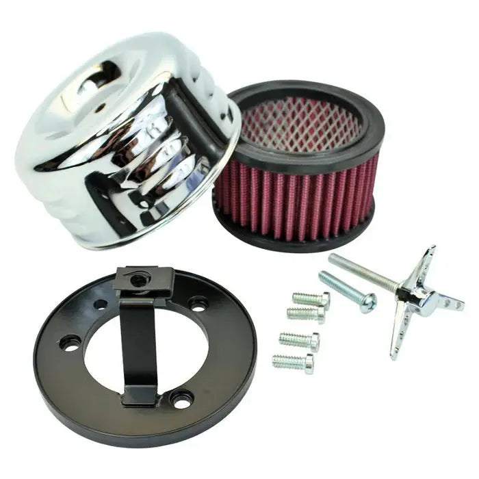 TC Bros. Chrome Louvered Air Cleaner for HD CV Carbs & EFI TC Bros.