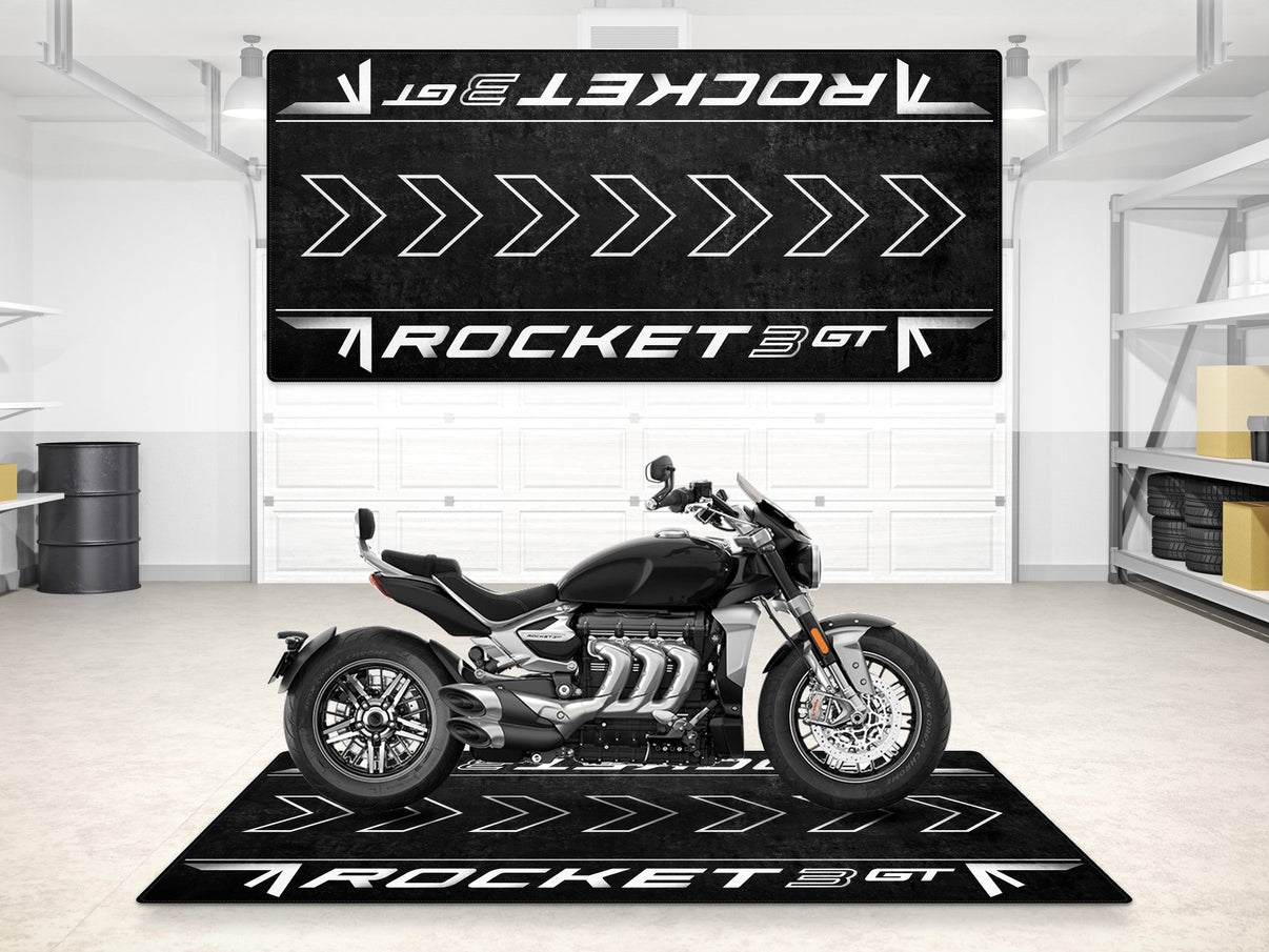 Designed Pit Mat for Rocket 3 GT Models Motorcycle - MM7200 MPM Motorcycle Mat
