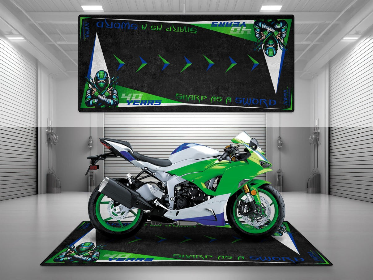 Motorcycle Mat for Kawasaki Ninja Motorcycle - U201 MPM Motorcycle Mat