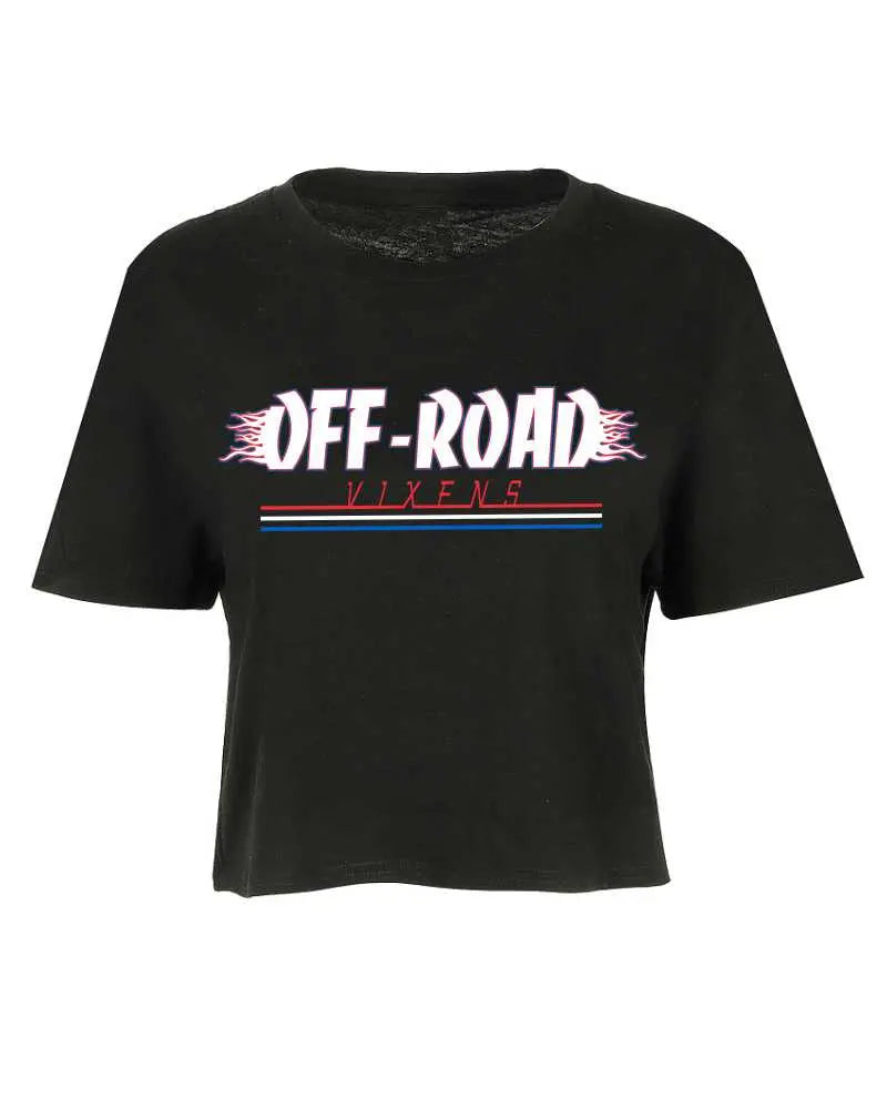 USA Hell on Wheels Cropped Tee OFF-ROAD VIXENS CLOTHING CO.