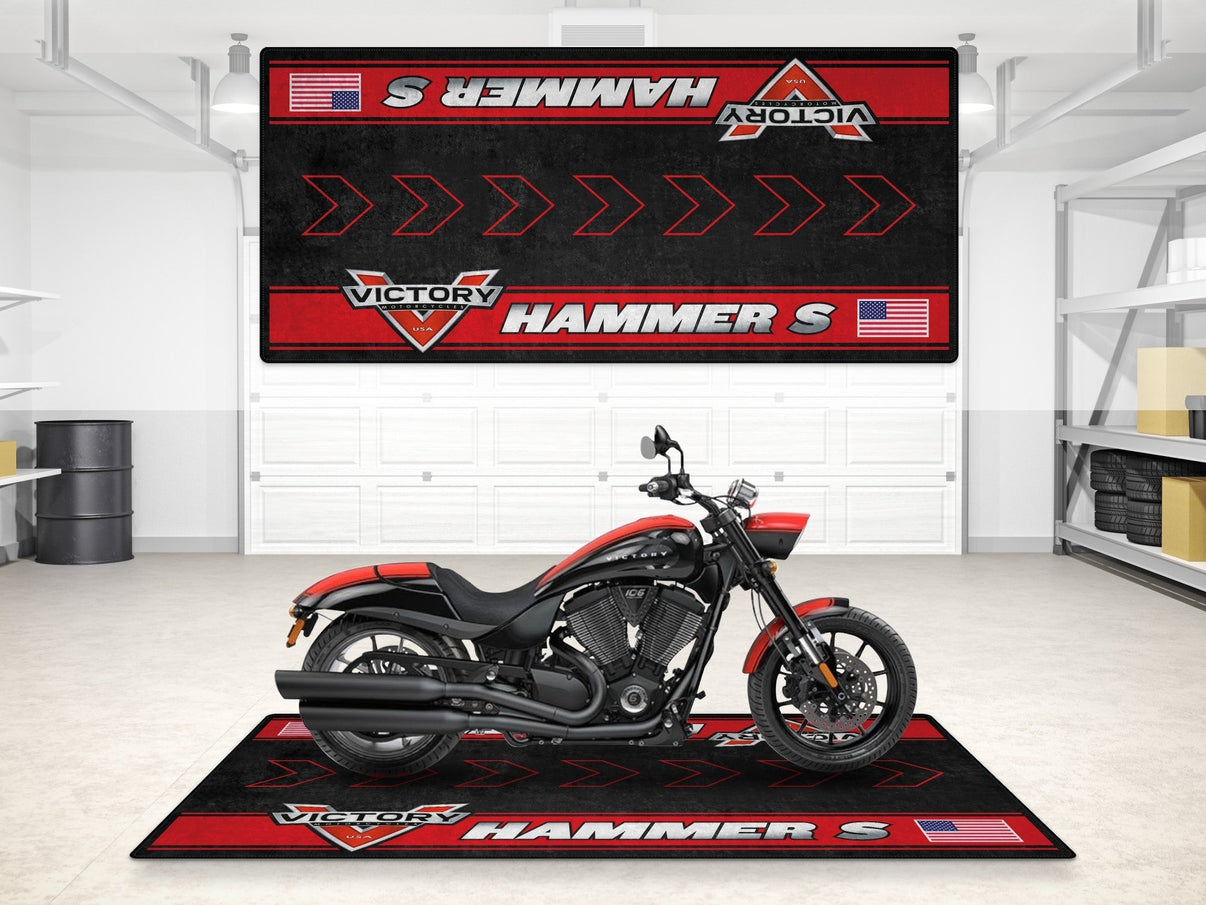Designed Pit Mat for Victory Hummer S Motorcycle - MM7311 MPM Motorcycle Mat