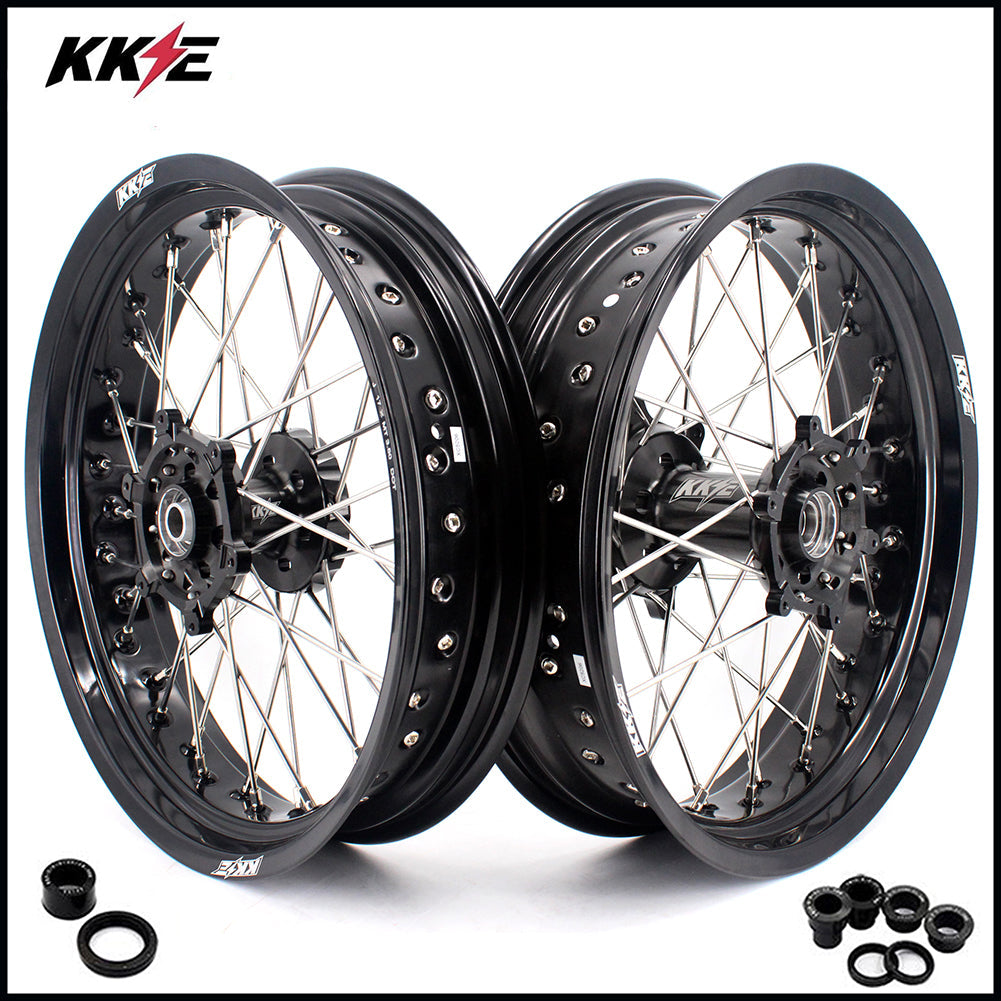 KKE 3.5 & 4.25 Wheels for Yamaha WR250F 2001 WR450F 2003-2018 Black KKE Racing