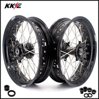 KKE 3.5 & 4.25 Wheels for Yamaha WR250F 2001 WR450F 2003-2018 Black KKE Racing