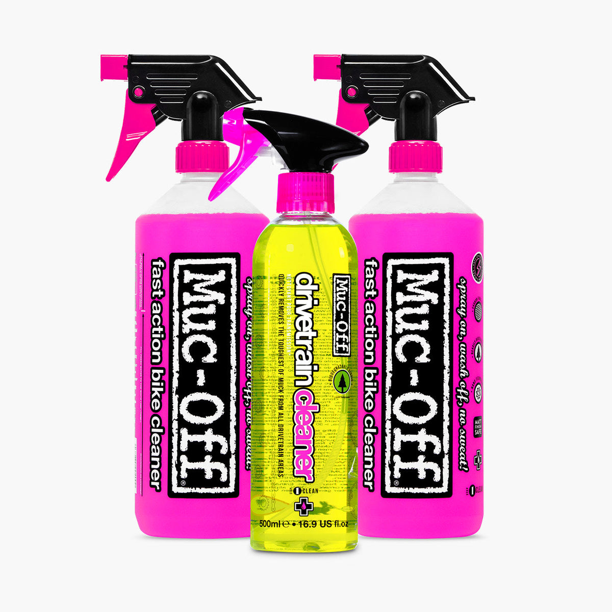 2x 1L Bike Cleaner + 500ml Drivetrain Cleaner Muc-Off USA