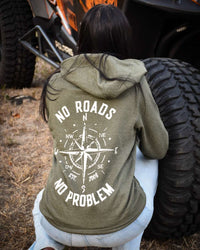 No Roads Unisex Zip Up Hoodie - LiveTheGnar
