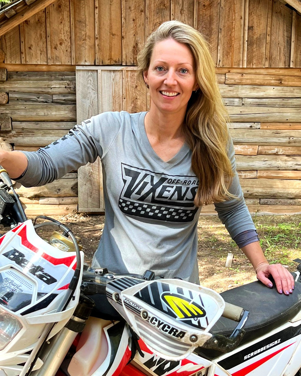 Off the Wall  Jersey/Tech Tee - Gray Heather OFF-ROAD VIXENS CLOTHING CO.