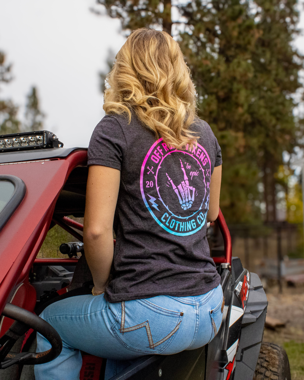Be Epic V Neck Tee - Off-Road Vixens - LiveTheGnar