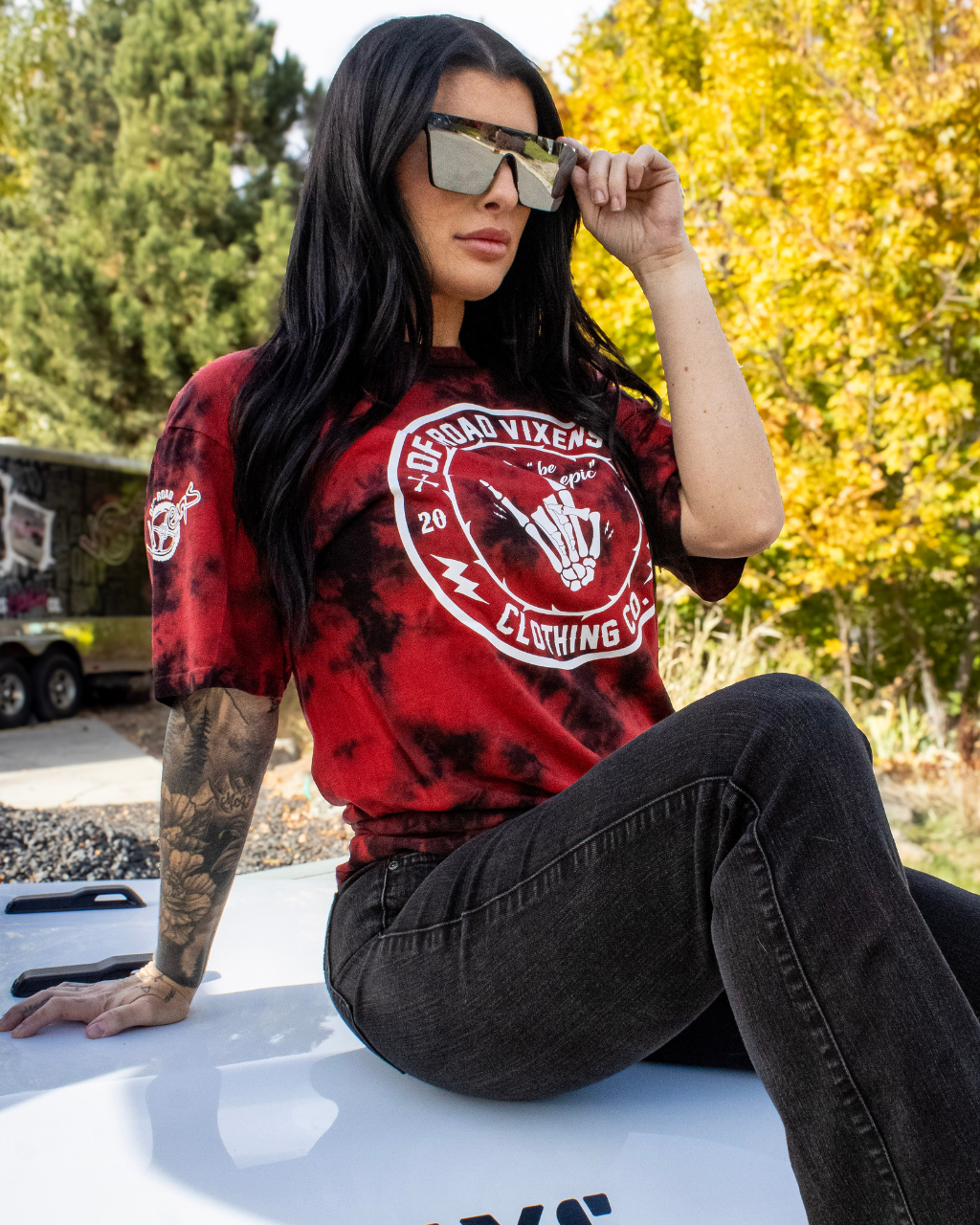 Be Epic Tie Dye Tee - Off-Road Vixens - LiveTheGnar