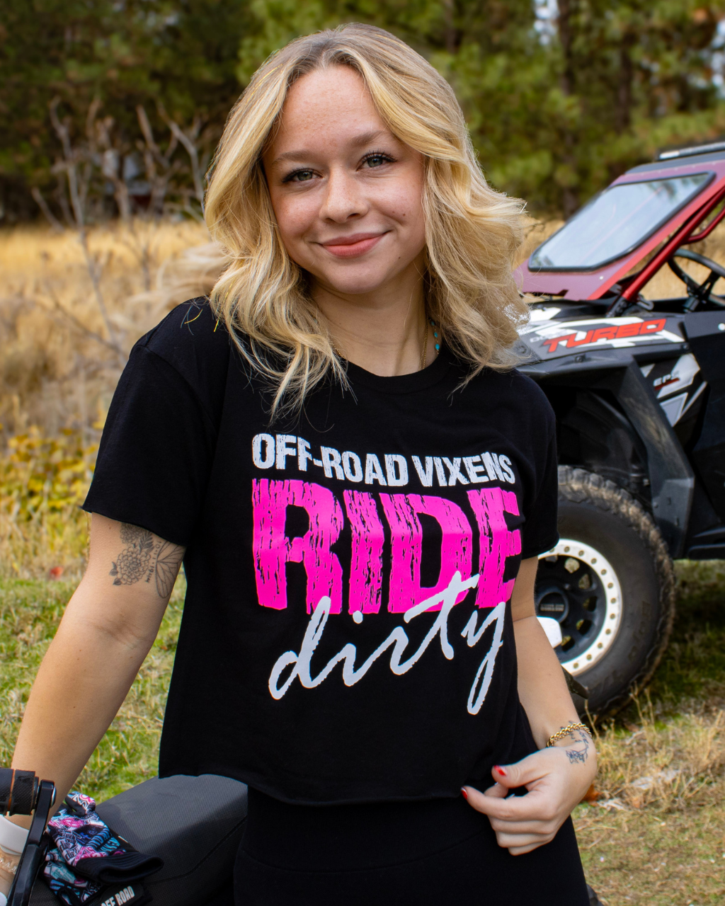Ride like a Vixen Cropped Tee - Off-Road Vixens - LiveTheGnar