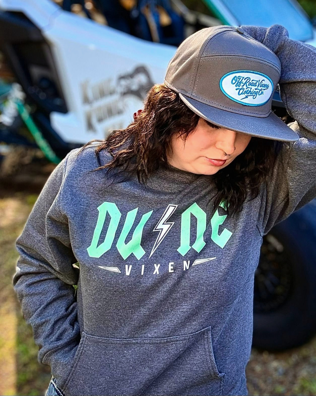 Dune vixen Pocket Crew Sweatshirt - Off-Road Vixens - LiveTheGnar