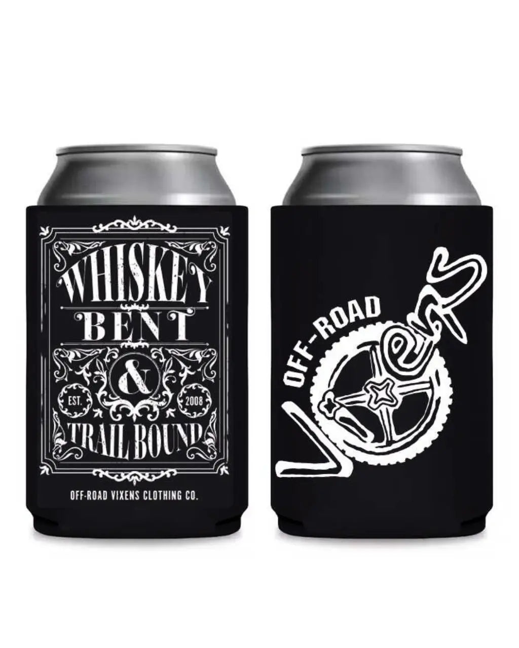 Whiskey Bent Can Koozie - Black OFF-ROAD VIXENS CLOTHING CO.