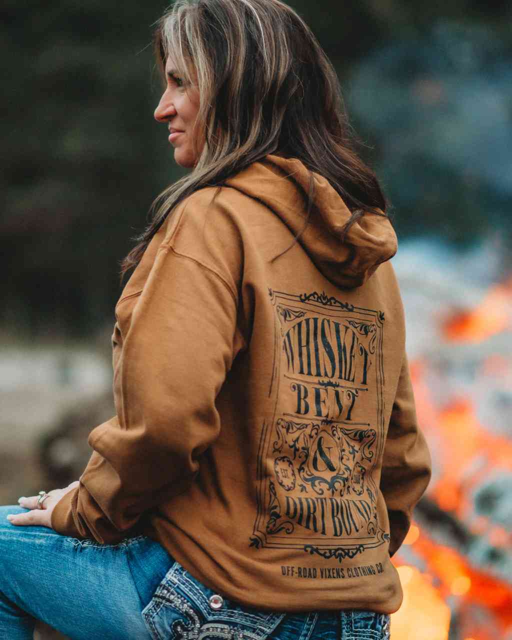 Whiskey Bent & Dirt Bound Unisex Pullover Hoodie OFF-ROAD VIXENS CLOTHING CO.