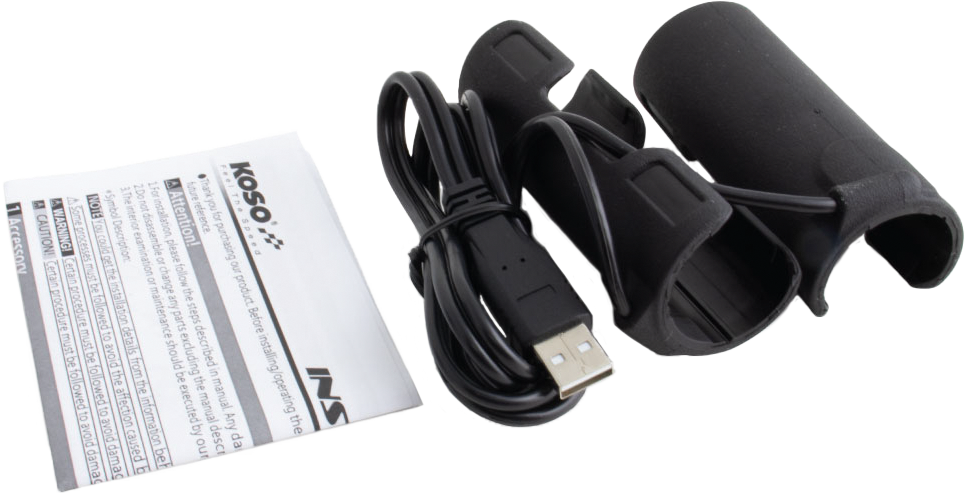 X Claws Heated Grips Clip On Sleeve Usb Black KOSO