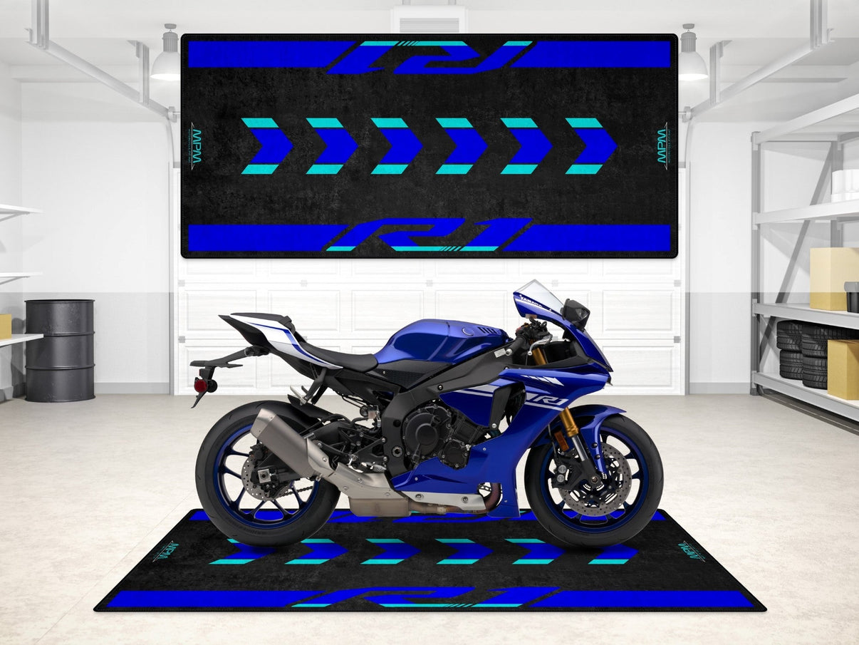 Designed Pit Mat for Yamaha R1 Motorcycle - MM7111 MPM Motorcycle Mat