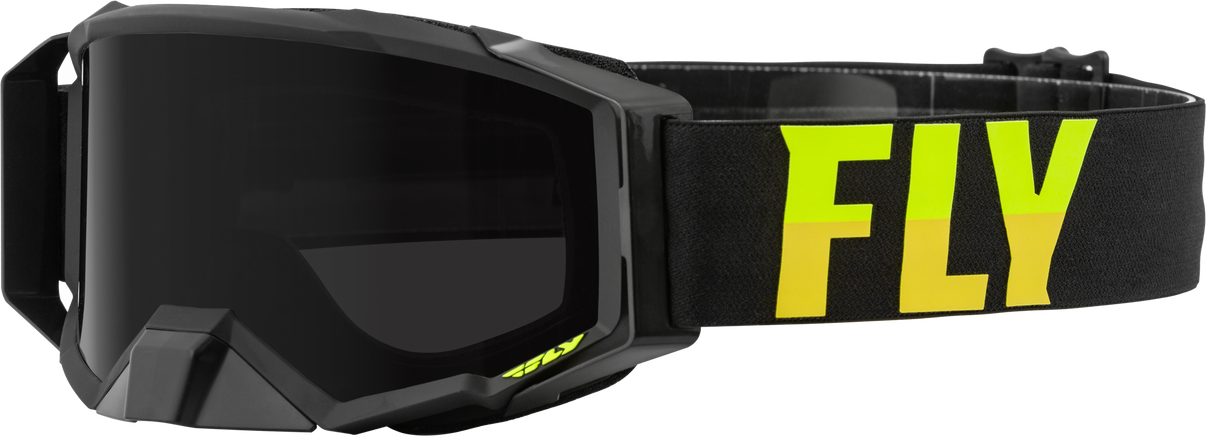 Zone Pro W/C Goggle Blk/Hi Vis W/Dark Smoke Hydro Lens FLY RACING