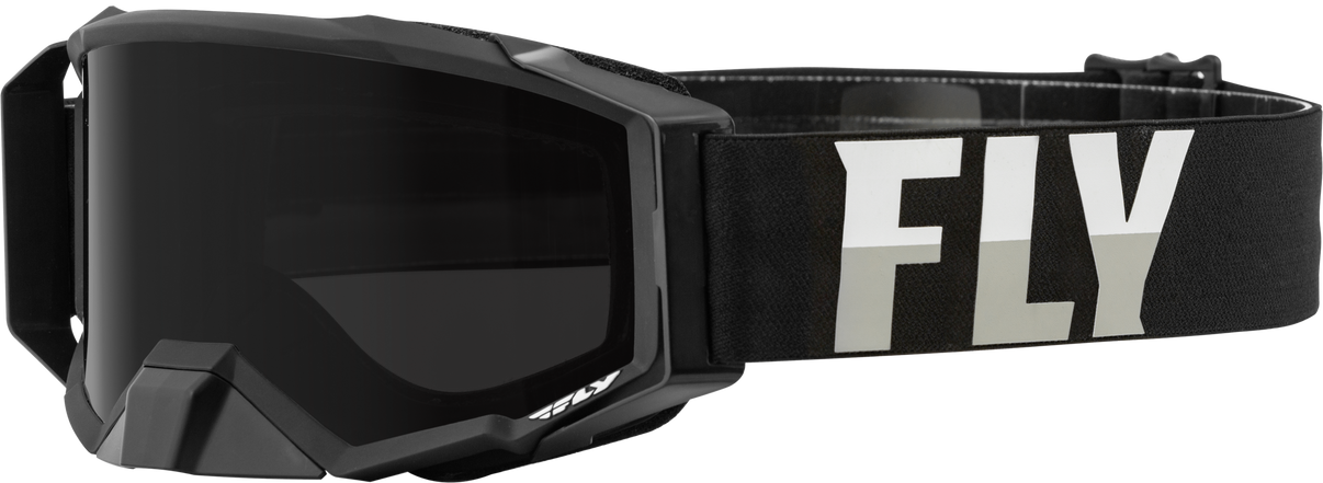 Zone Pro W/C Goggle Blk/White W/Dark Smoke Hydro Lens FLY RACING