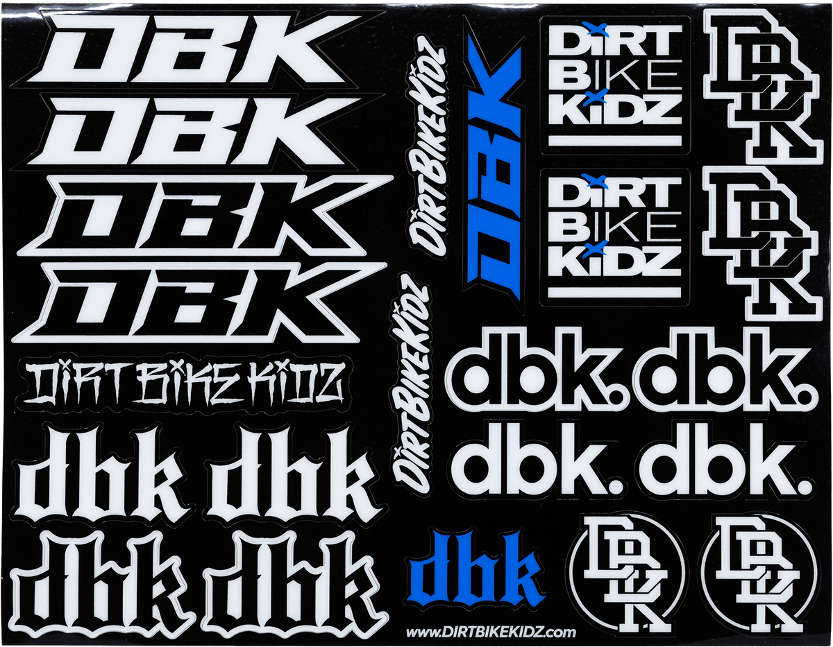 DBK Moto Pack Sticker Sheet - 8.5 x 11 in.