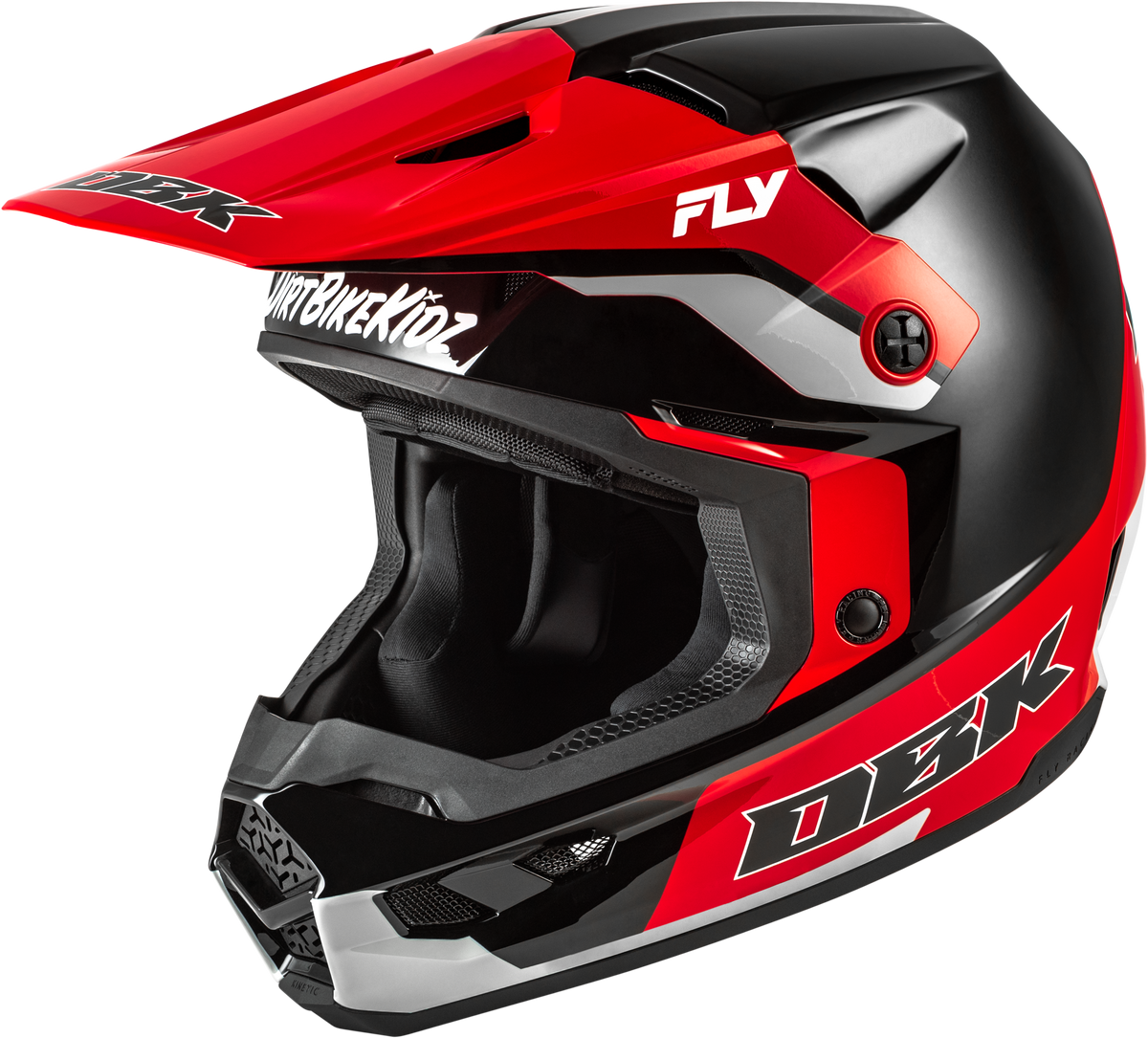 FLY Racing 2026 Kinetic DBK Helmet - Black/Red/Grey