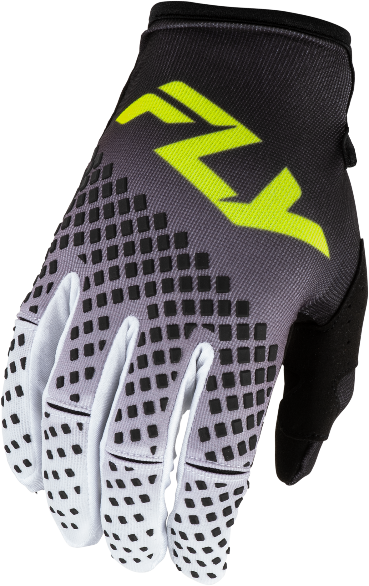 FLY Racing 2027 Youth Kinetic Fade Gloves - Black/White/Hi-Vis Yellow