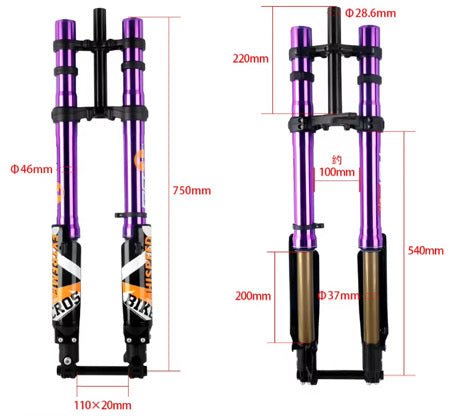 FASTACE Custom Gold Fork for e-moto. Surron, E-Ride Pro, Talaria and more Titanium Surron