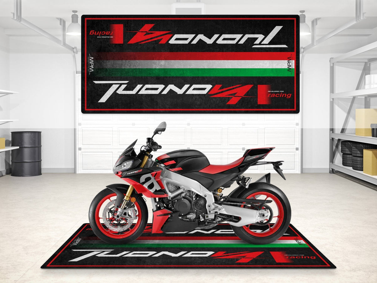Motorcycle Mat for Tuono V4 Naked Motorcycle - MM7253 MPM Motorcycle Mat