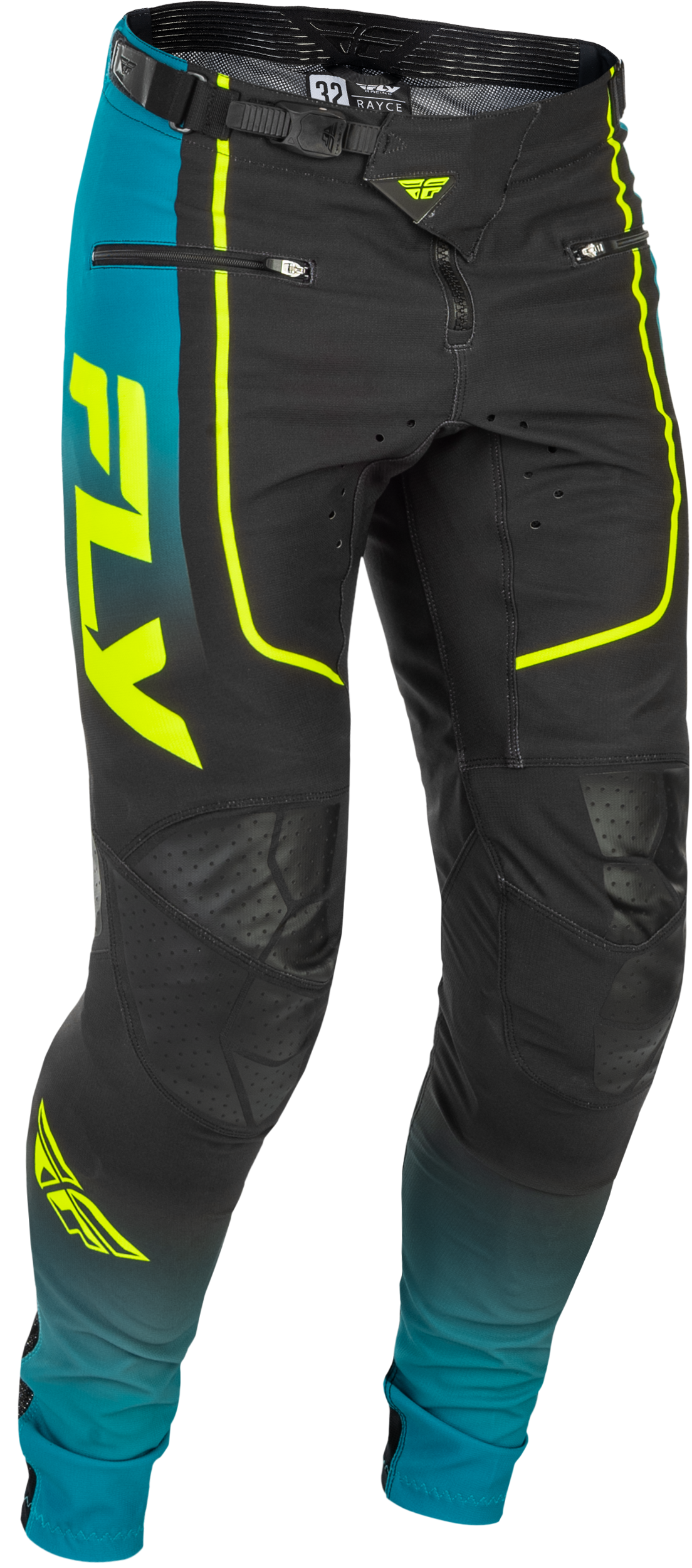 FLY Racing 2026 Youth Rayce BMX / MTB / eBike Pants - Teal/Black/Lime