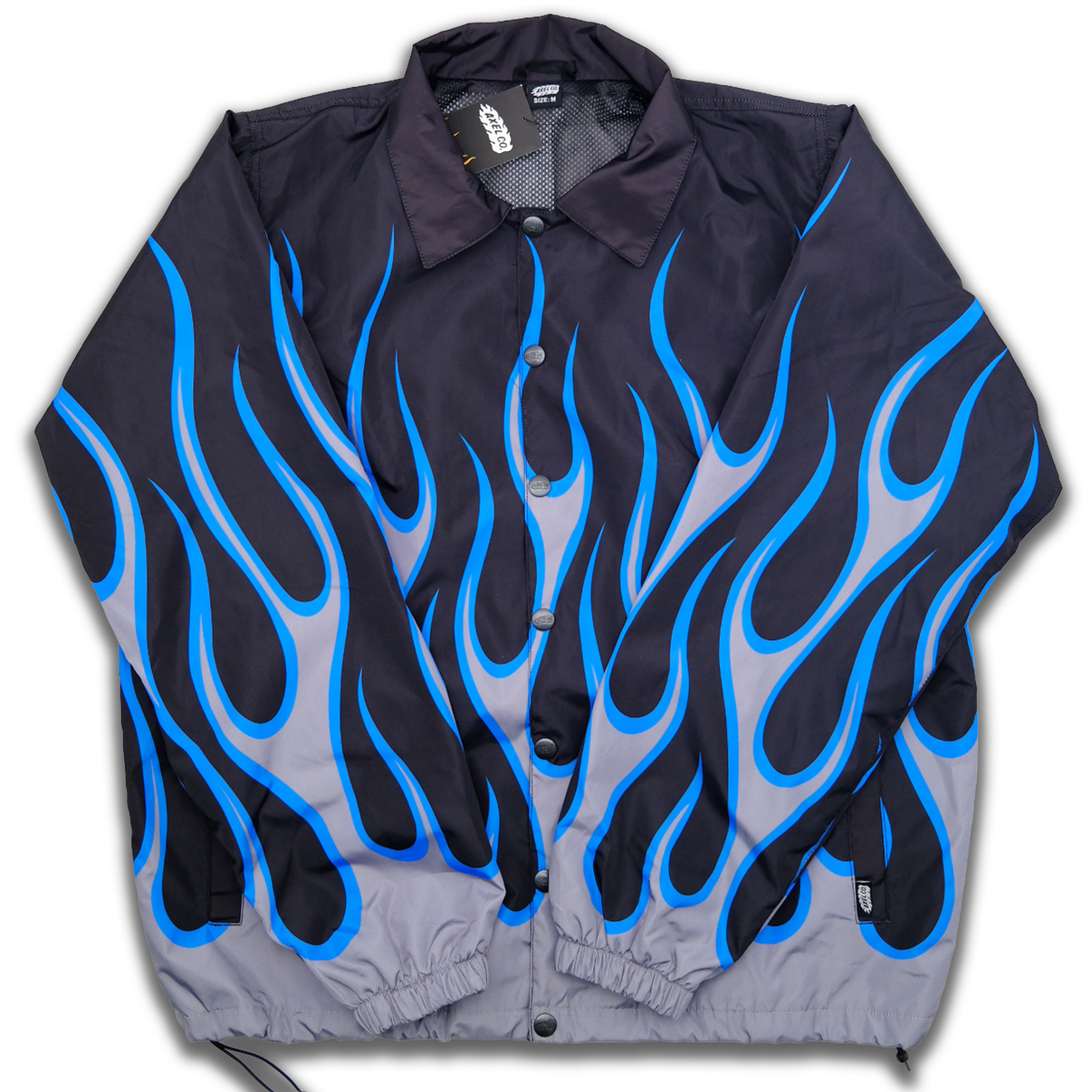 Axel Co Blue Flamed Wind Breaker Jacket AXEL CO