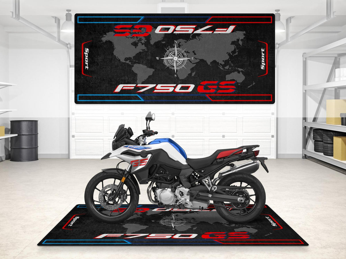 Designed Pit Mat for BMW F750 GS Motorcycle - MM7296 MPM Motorcycle Mat