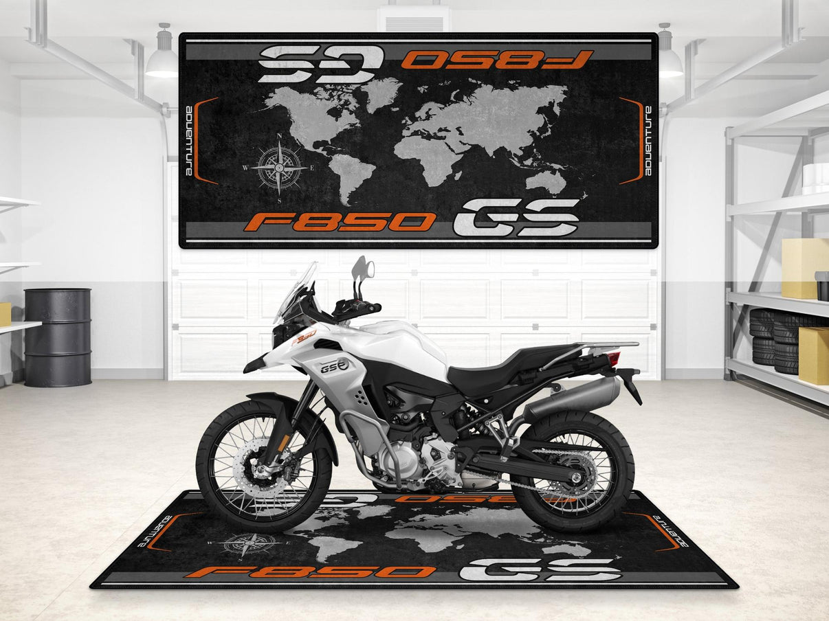 Designed Pit Mat for BMW F850 GS Adventure Motorcycle - MM7290 MPM Motorcycle Mat