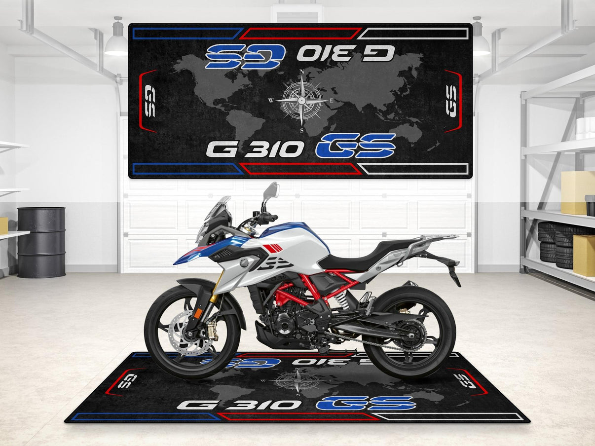 Designed Pit Mat for BMW G 310 GS Motorcycle - MM7297 MPM Motorcycle Mat