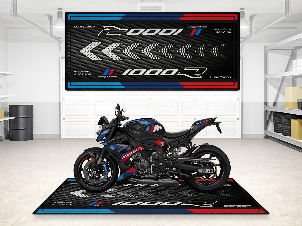 Designed Pit Mat for BMW M1000R Motorcycle - MM7281 MPM Motorcycle Mat