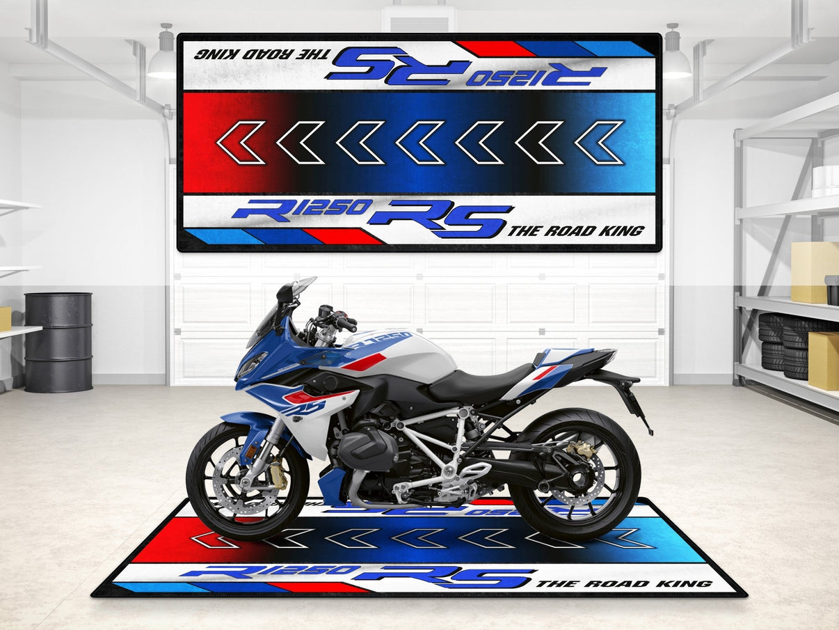 Designed Pit Mat for BMW R1250 RS Motorcycle - MM7160 MPM Motorcycle Mat