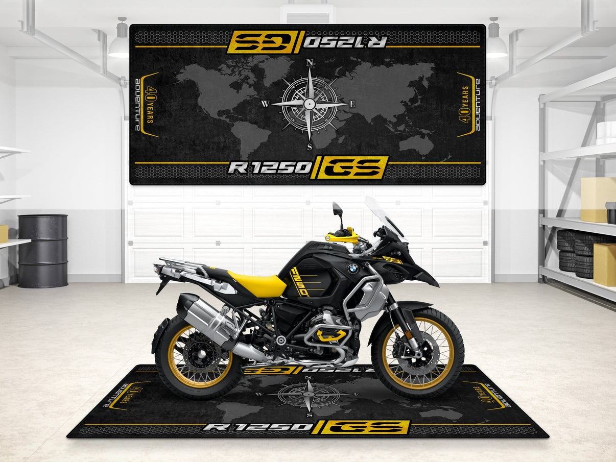 Motorcycle Mat for R1250GS 40th Years Anniversary Adventure Motorcycle - MM7248 MPM Motorcycle Mat