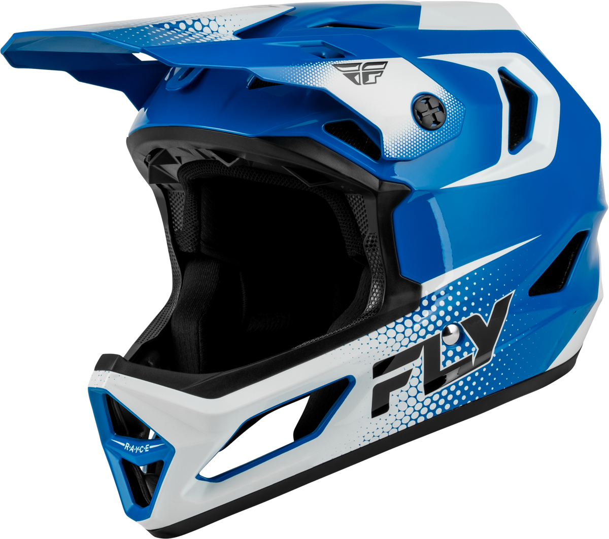 FLY Racing Youth Rayce Sonar BMX / MTB / eBike Helmet - Blue/White/Black