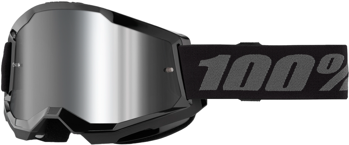 Strata 2 Goggle Black Mirror Silver Lens
