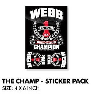 DBK CW2 The Champ Sticker Pack - 4 x 6 in.