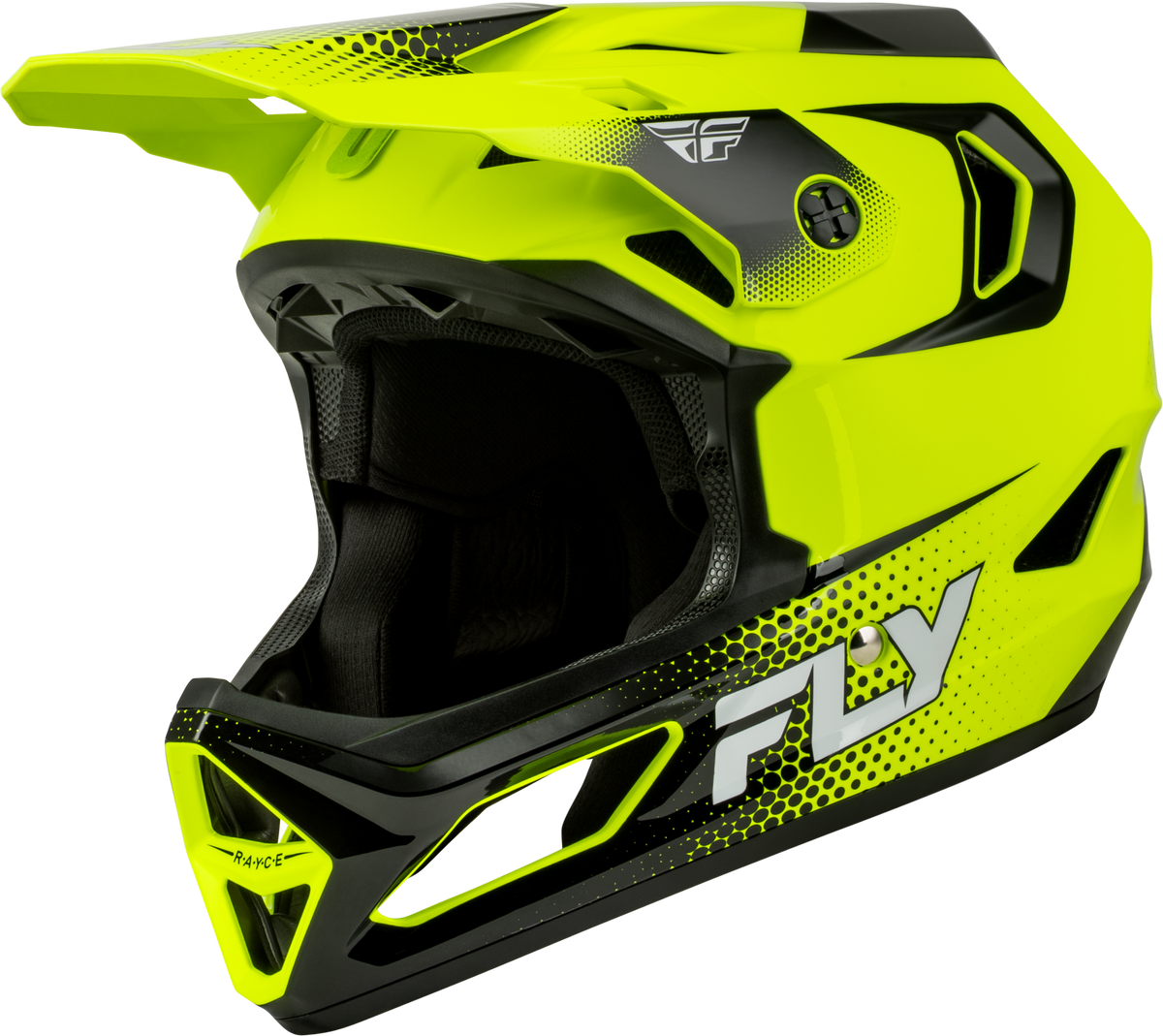 FLY Racing Youth Rayce Sonar BMX / MTB / eBike Helmet - Hi-Vis/Black/White