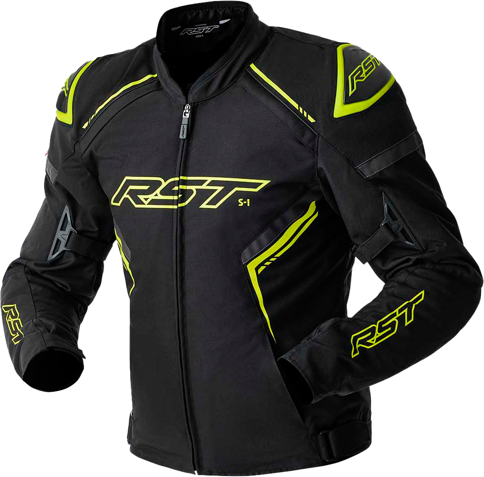 RST S-1 D3O Textile Jacket - Black/Grey/Fluo Yellow