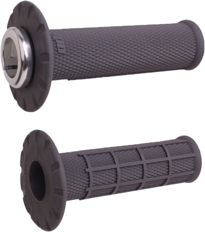 Micro X Lock On Grips Half Waffle Graphite/Silver