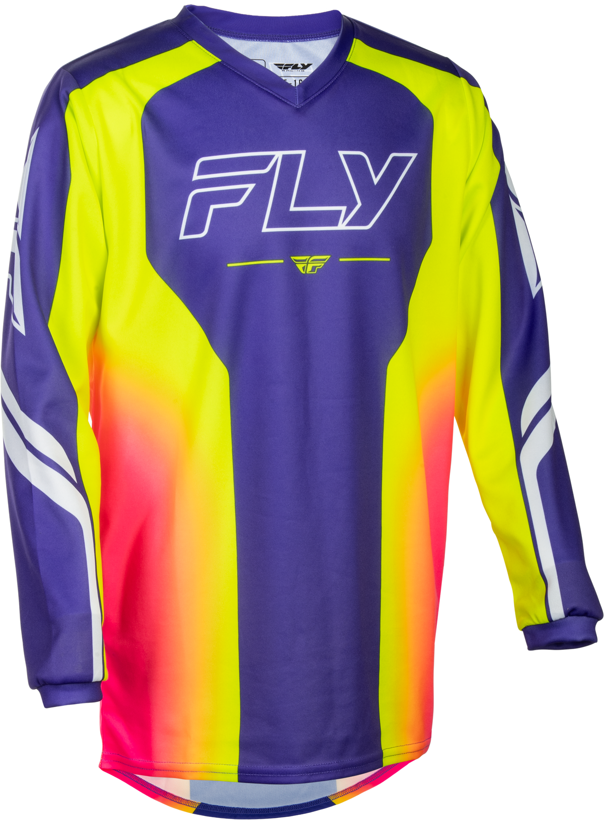 FLY Racing 2027 Youth F-16 Raze Jersey - Purple/Red/Yellow