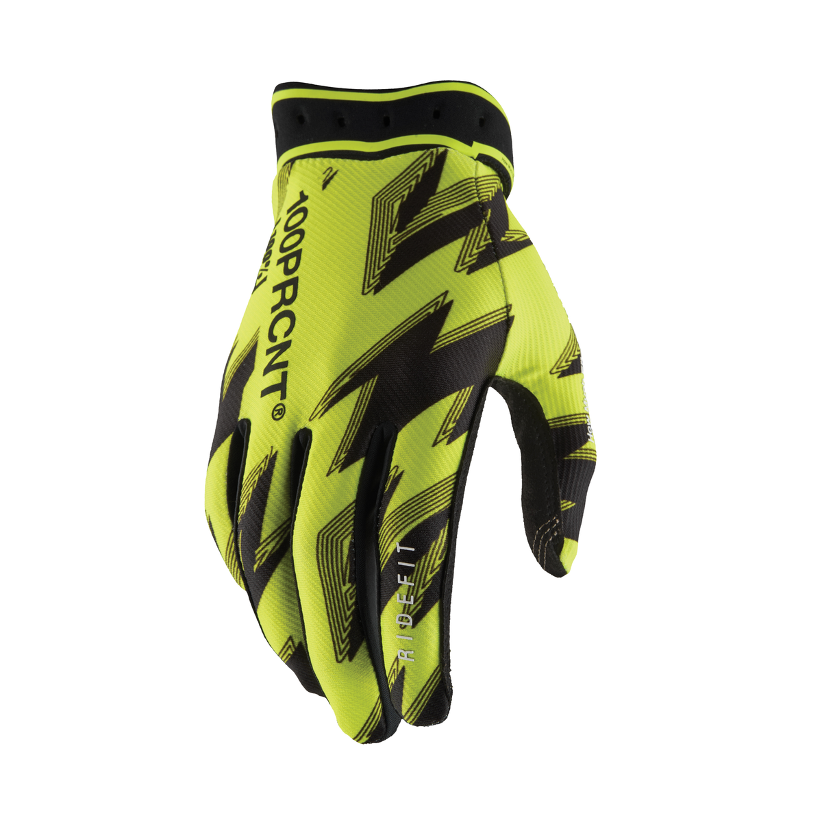 100% Ridefit Gloves - Fluo Yellow/Black