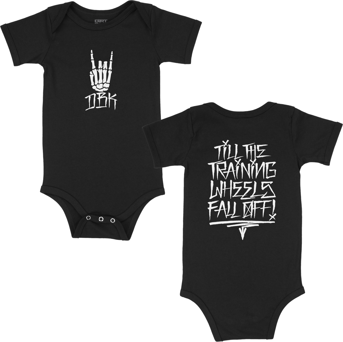DBK Training Wheels Baby Onesie - Black