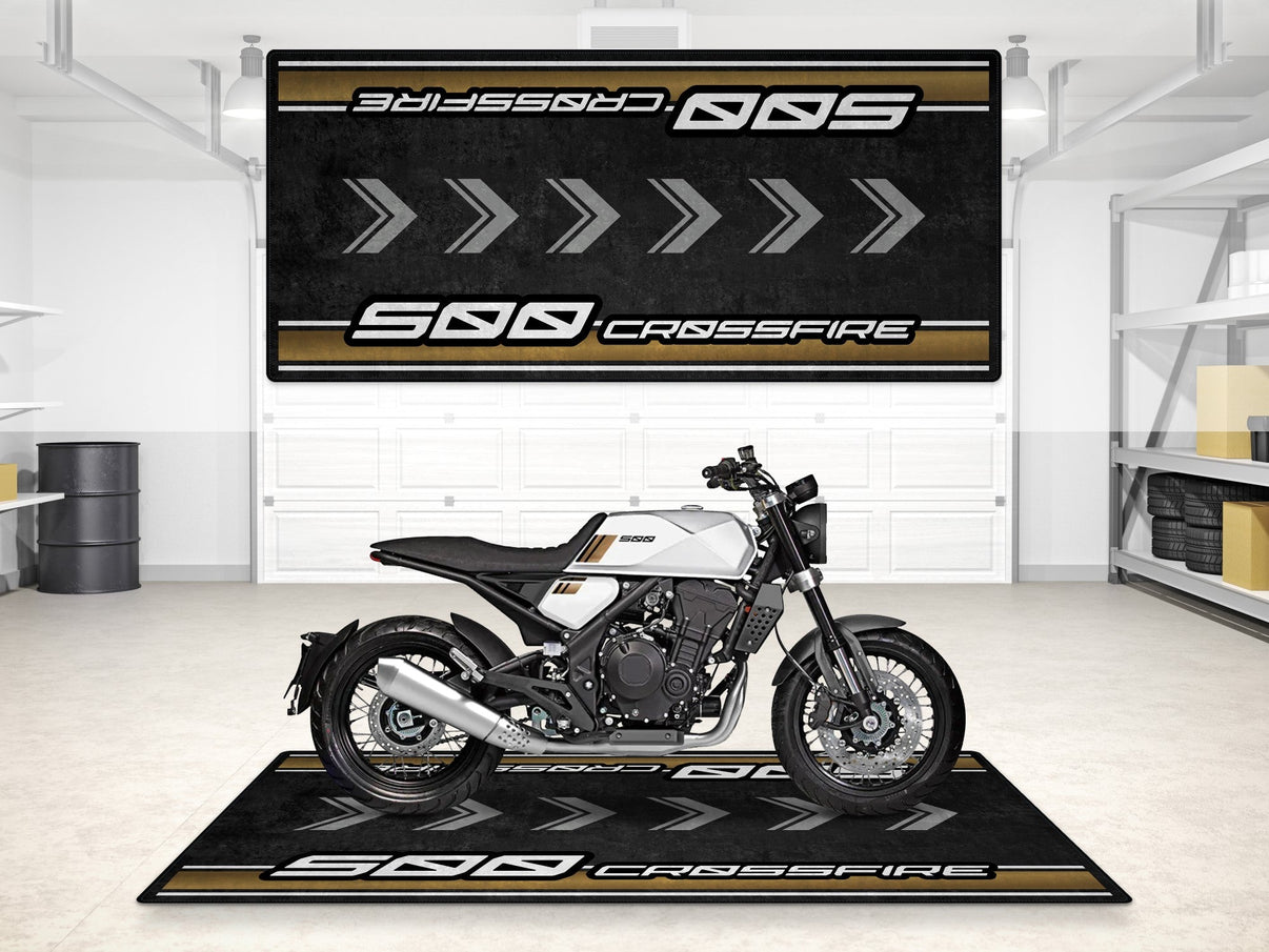 Designed Pit Mat for Brixton 500 Crossfire  Motorcycle - MM7293 MPM Motorcycle Mat