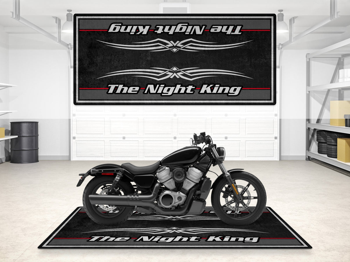 Motorcycle Mat for Cruiser Motorcycle "The Night King" - MM7300 MPM Motorcycle Mat