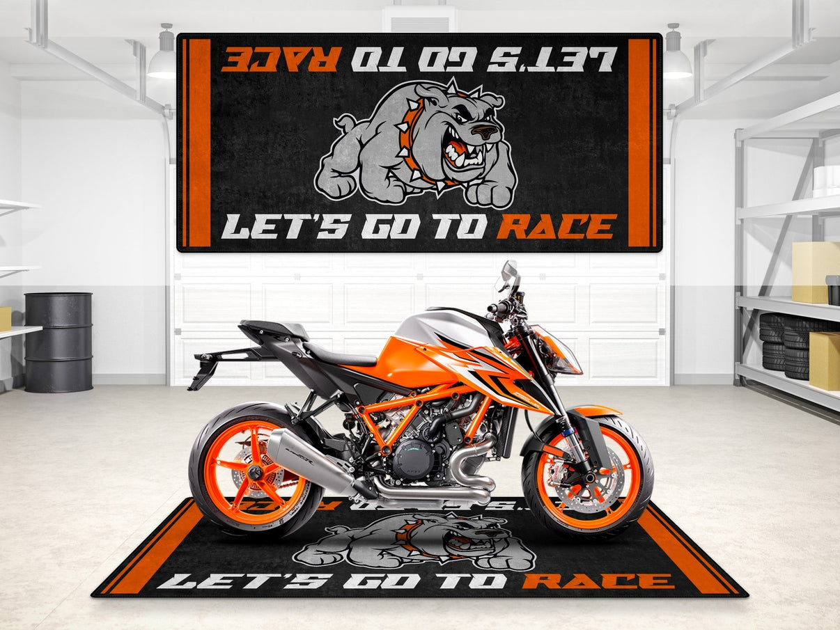 Designed Pit Mat for KTM Motorcycle (Bulldog) - MM7211 MPM Motorcycle Mat