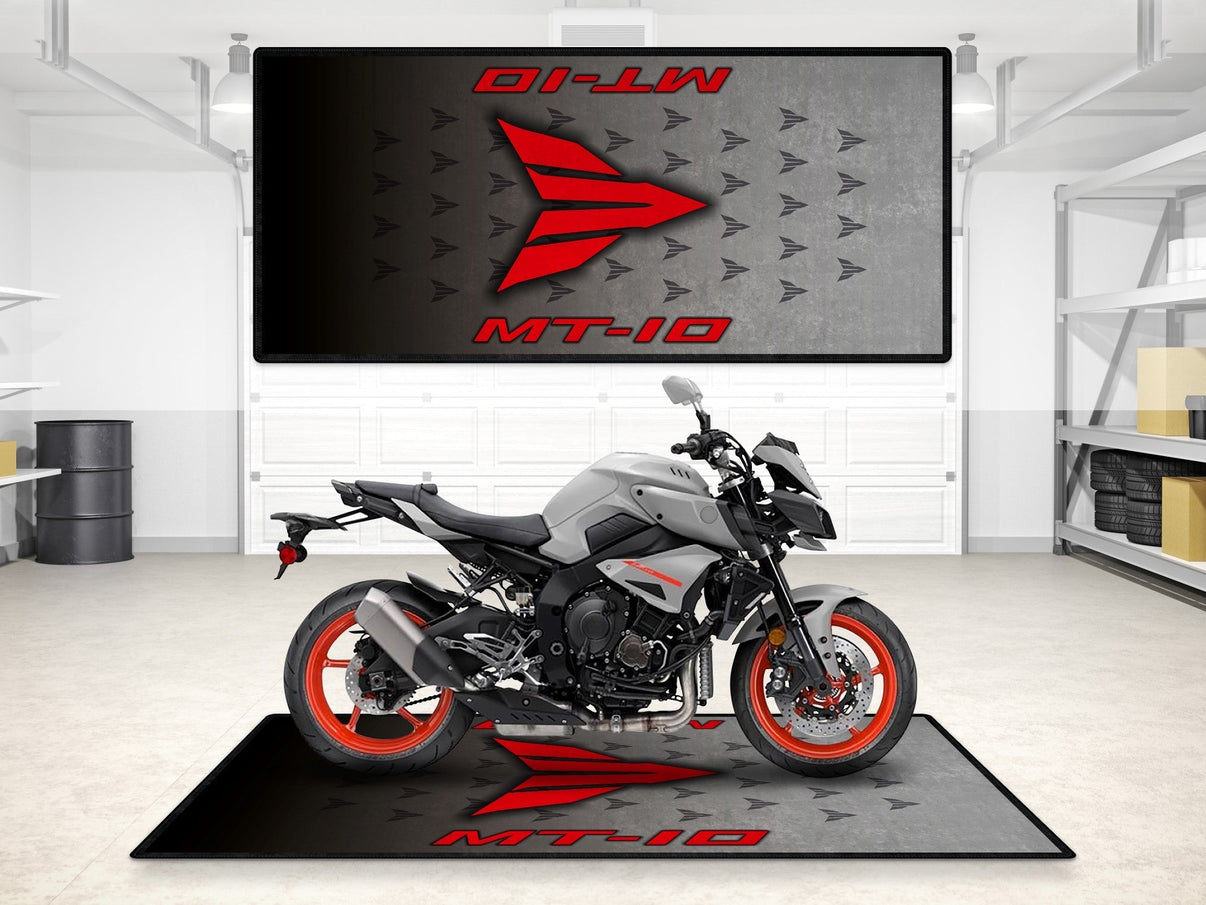 Designed Pit Mat for Yamaha MT-10 Ice Fluo Motorcycle - MM7312 MPM Motorcycle Mat