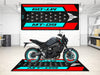 Designed Pit Mat for Yamaha MT-09 Motorcycle - MM7117 MPM Motorcycle Mat