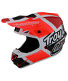 Troy Lee Designs SE4 POLYACRYLITE HELMET- QUATTRO - RED / CHARCOAL - LiveTheGnar