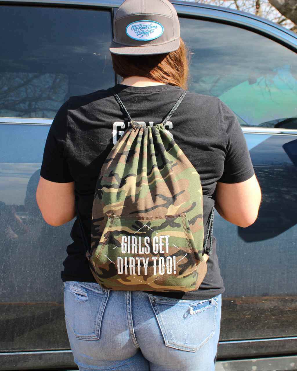 Dirt Roads Fleece Cinch Bag - Camo - LiveTheGnar